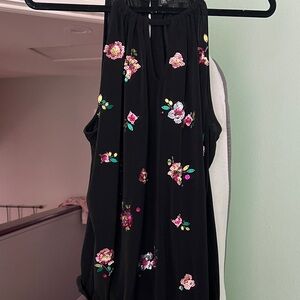 INC International Concepts Black Halter Tank